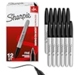 Sharpie Permanent Markers, Fine Tip, Black Pack (pack of 12)
