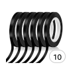 6-Pack Audab Black Marking Tape Rolls